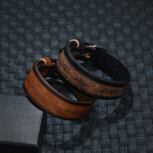 Vintage Leather Wristband